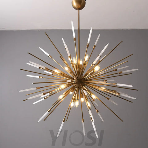 Marble Starburst Chandelier - Urchin-1-Yiosilamp