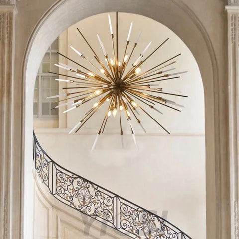 Marble Starburst Chandelier - Urchin-1-Yiosilamp