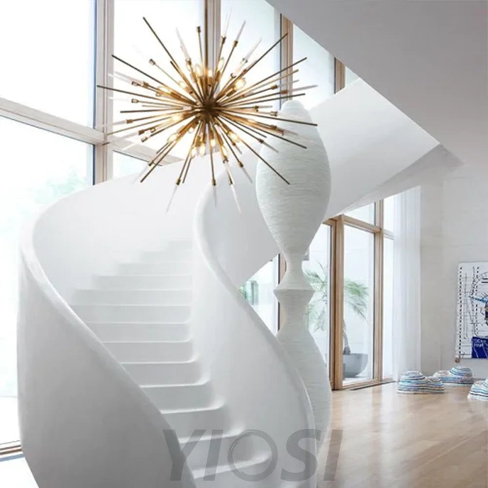 Marble Starburst Chandelier - Urchin-1-Yiosilamp