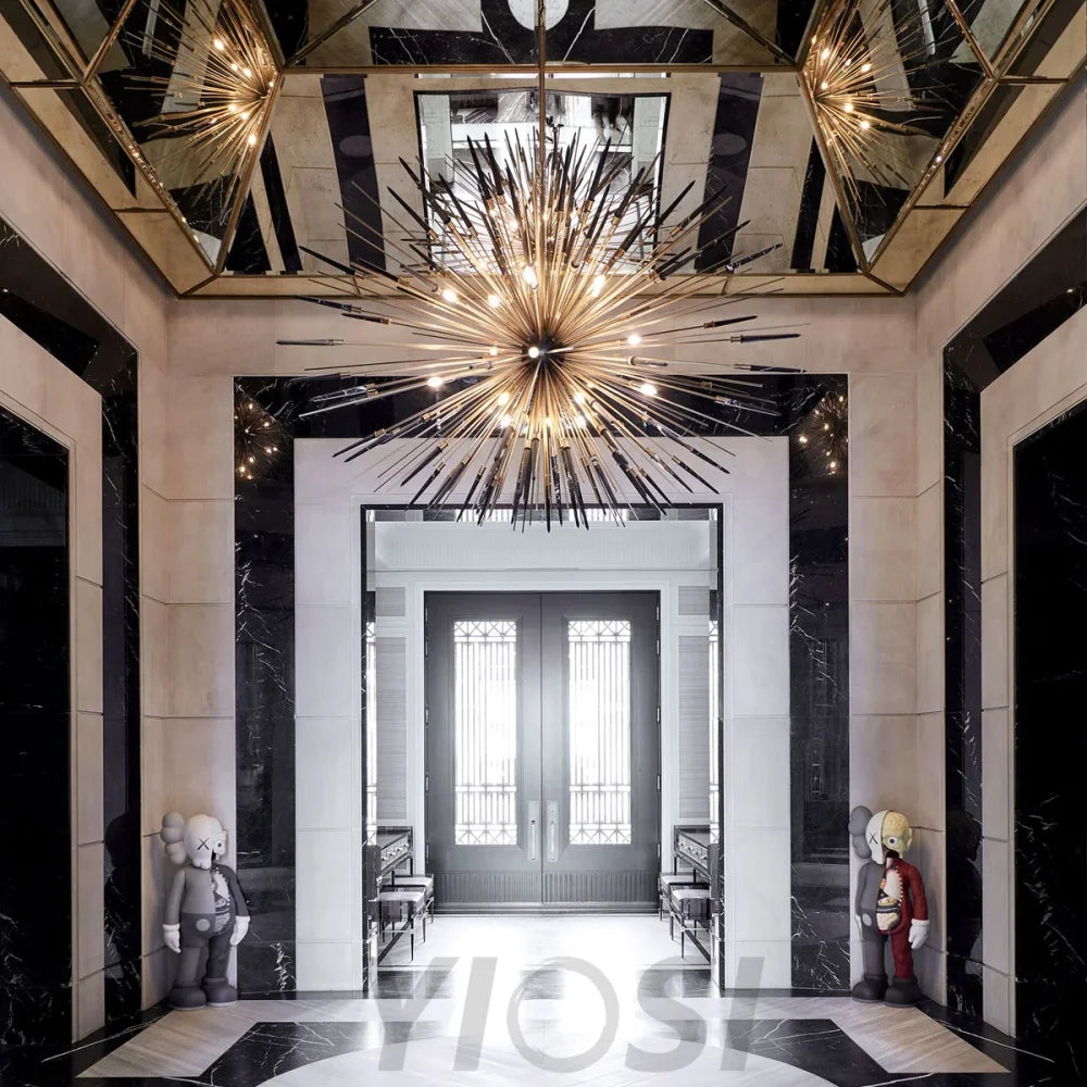 Marble Starburst Chandelier - Urchin-1-Yiosilamp