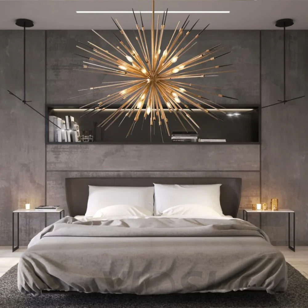 Marble Starburst Chandelier - Urchin-1-Yiosilamp