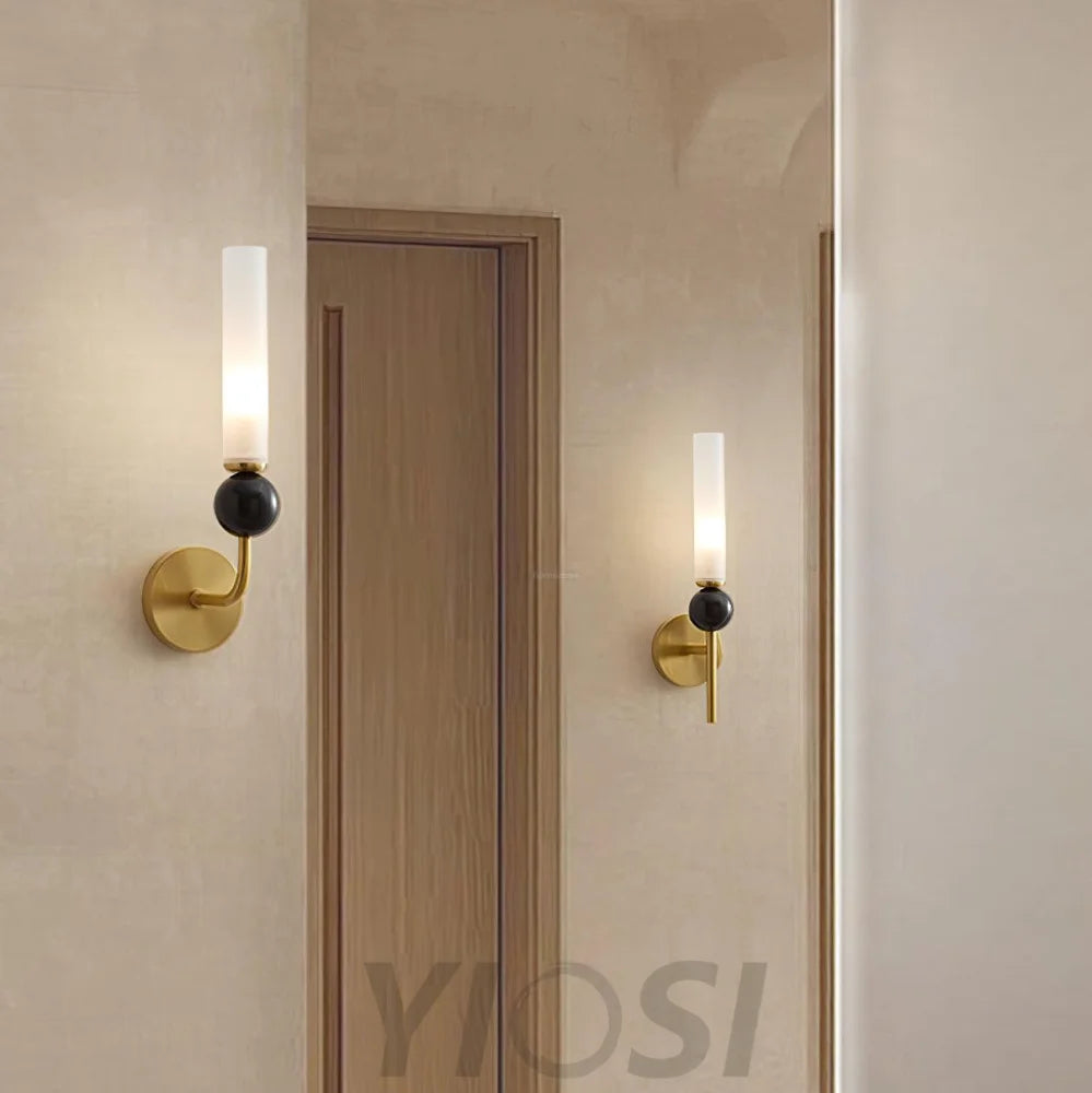 Marble Vertical Alabaster Wall Sconce - Yiosilamp