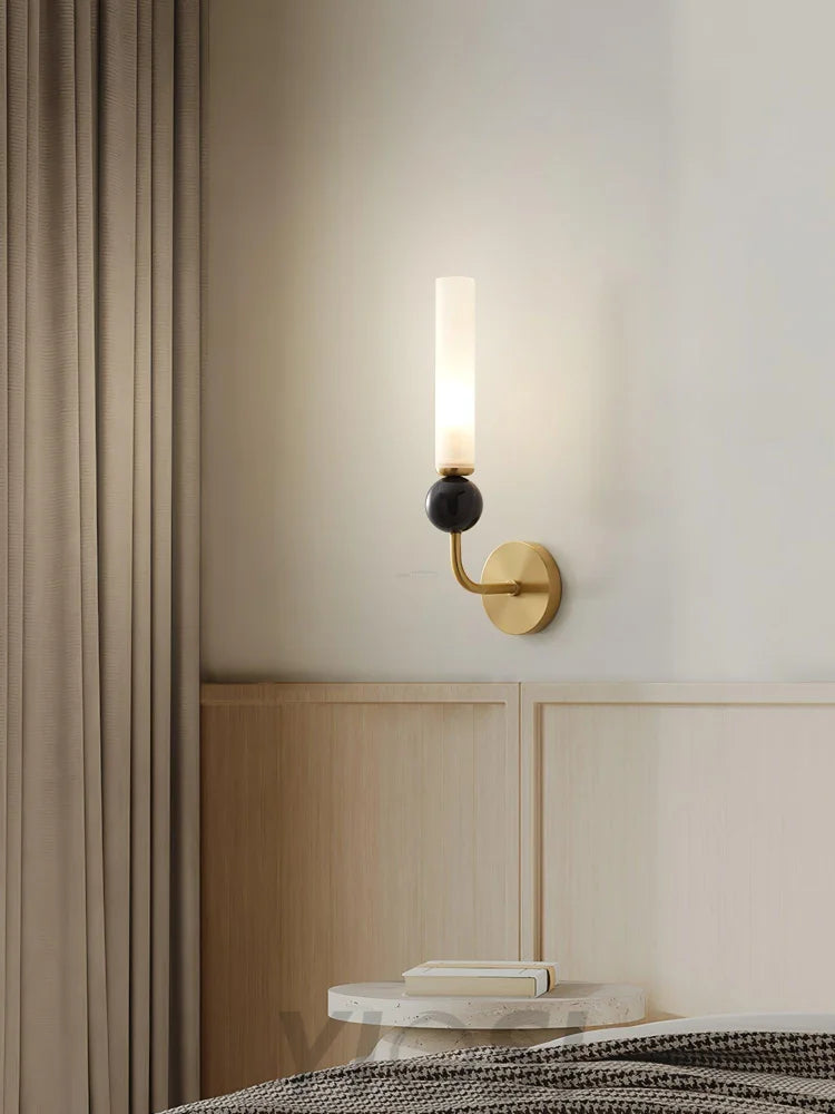 Marble Vertical Alabaster Wall Sconce - Yiosilamp