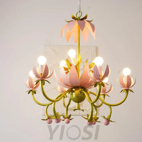 Mardi Gras Blossom Chandelier  Φ 25.6″ - -1-Yiosilamp