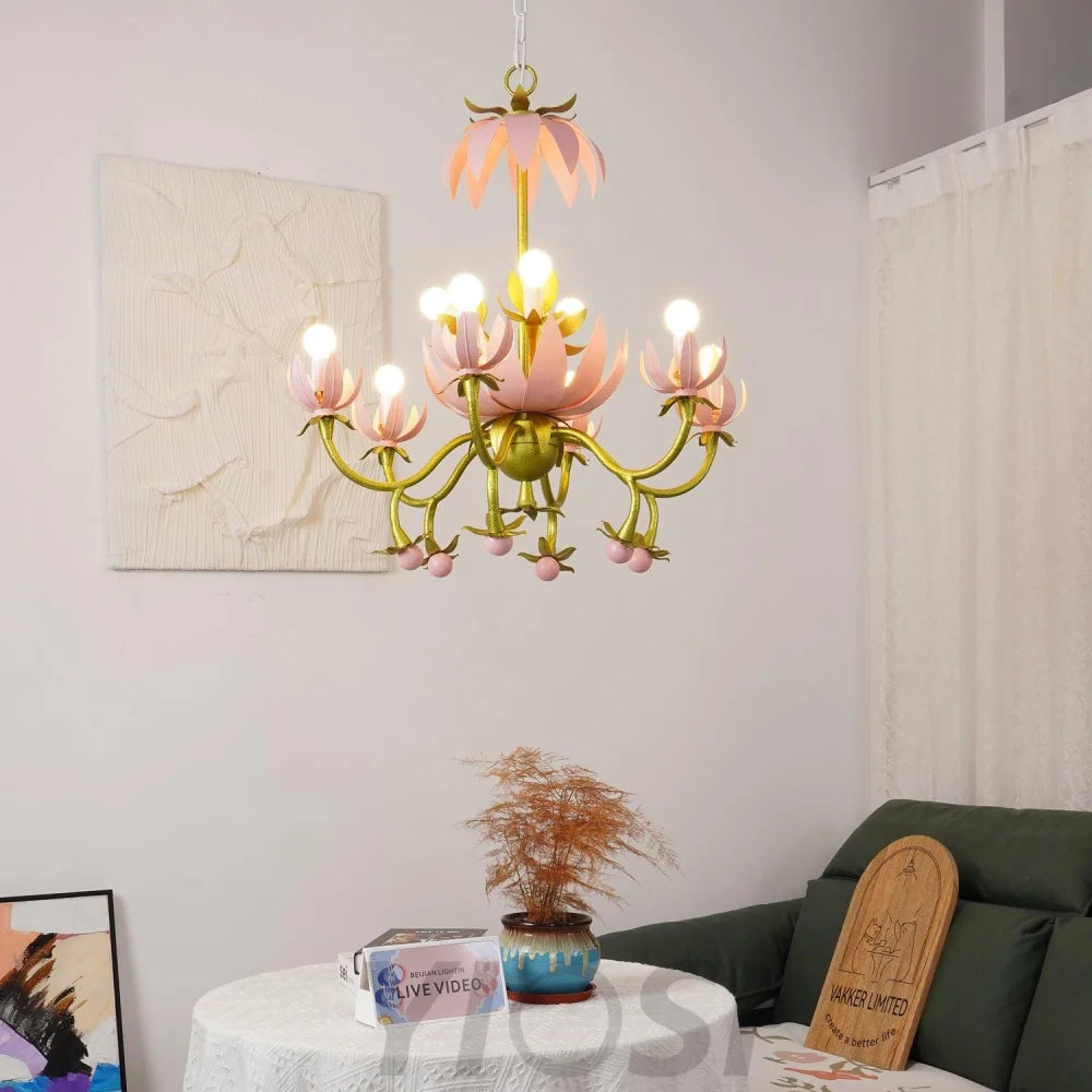 Mardi Gras Blossom Chandelier  Φ 25.6″ - -1-Yiosilamp