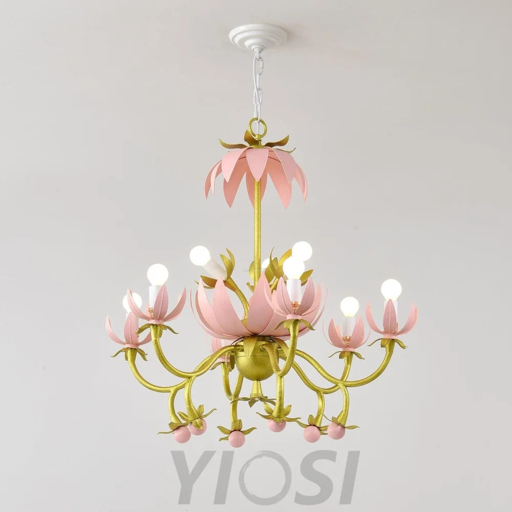 Mardi Gras Blossom Chandelier  Φ 25.6″ - -1-Yiosilamp