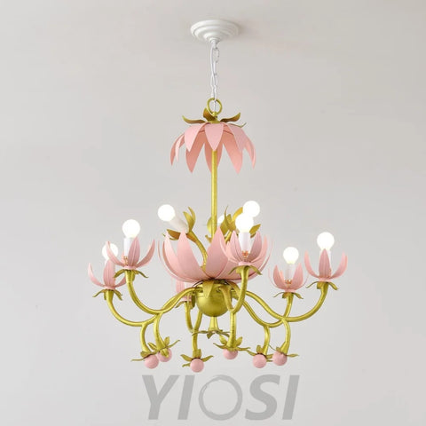 Mardi Gras Blossom Chandelier  Φ 25.6″ - -1-Yiosilamp