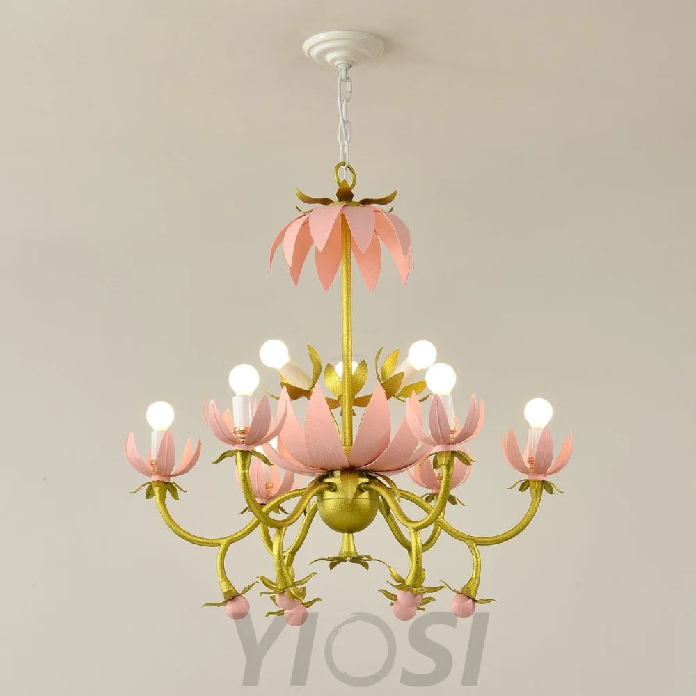 Mardi Gras Blossom Chandelier  Φ 25.6″ - -1-Yiosilamp