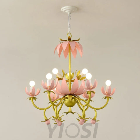 Mardi Gras Blossom Chandelier  Φ 25.6″ - -1-Yiosilamp