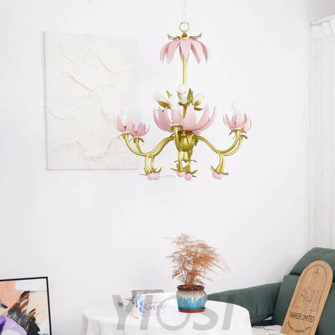 Mardi Gras Blossom Chandelier  Φ 25.6″ - -1-Yiosilamp