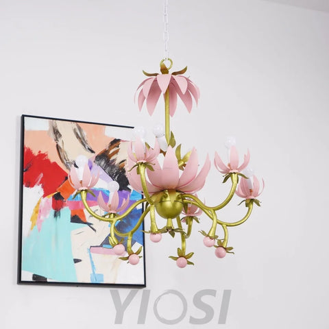 Mardi Gras Blossom Chandelier  Φ 25.6″ - -1-Yiosilamp