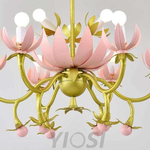 Mardi Gras Blossom Chandelier  Φ 25.6″ - -1-Yiosilamp