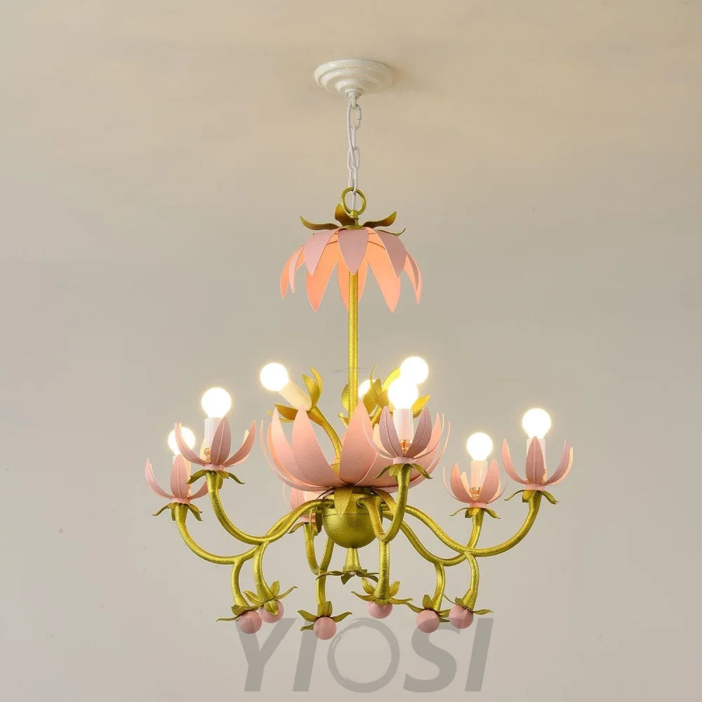 Mardi Gras Blossom Chandelier  Φ 25.6″ - -1-Yiosilamp
