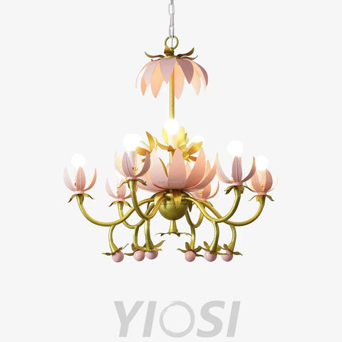 Mardi Gras Blossom Chandelier  Φ 25.6″ - -1-Yiosilamp