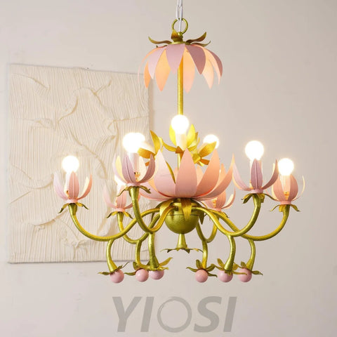 Mardi Gras Blossom Chandelier  Φ 25.6″ - -1-Yiosilamp