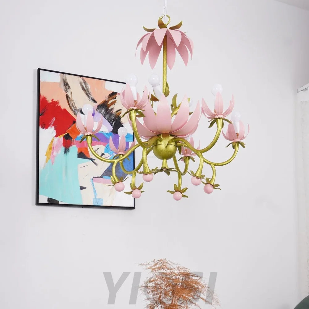 Mardi Gras Blossom Chandelier  Φ 25.6″ - -1-Yiosilamp