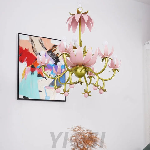 Mardi Gras Blossom Chandelier  Φ 25.6″ - -1-Yiosilamp