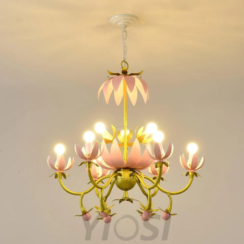 Mardi Gras Blossom Chandelier  Φ 25.6″ - -1-Yiosilamp