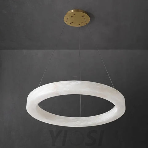 Marika Alabaster Ring Chandelier - Alabaster, Alabaster Chandelier-1-Yiosilamp