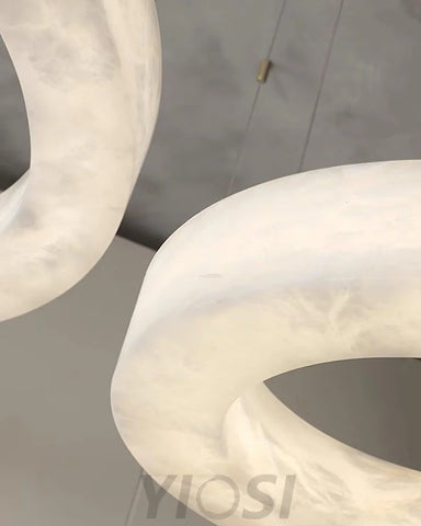 Marika Alabaster Ring Chandelier - Alabaster, Alabaster Chandelier-1-Yiosilamp
