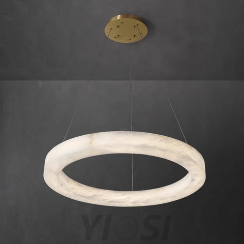 Marika Alabaster Ring Chandelier - Alabaster, Alabaster Chandelier-1-Yiosilamp