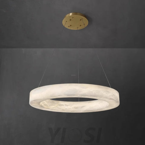 Marika Alabaster Ring Chandelier - Alabaster, Alabaster Chandelier-1-Yiosilamp