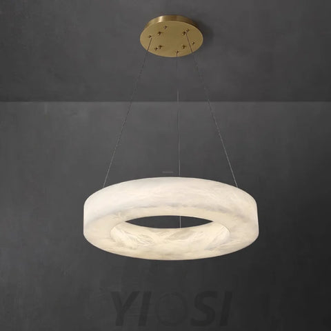 Marika Alabaster Ring Chandelier - Alabaster, Alabaster Chandelier-1-Yiosilamp