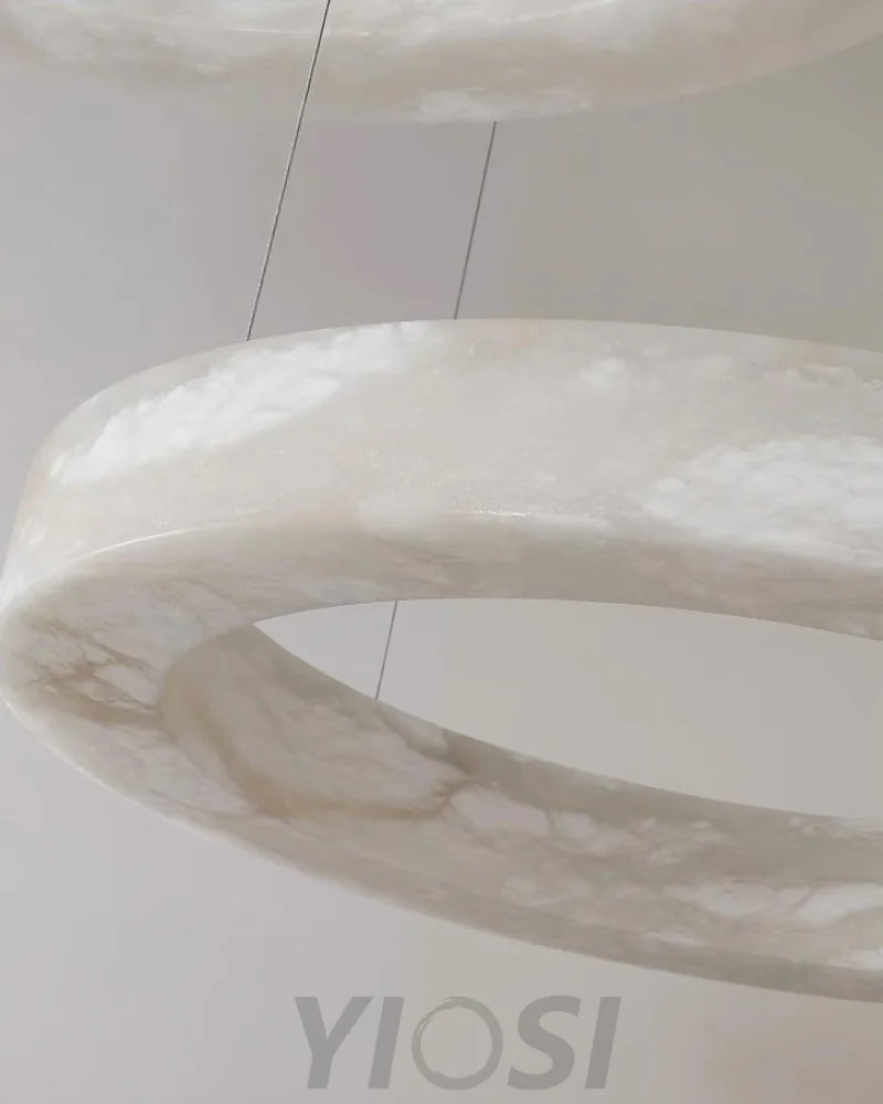 Marika Alabaster Ring Chandelier - Alabaster, Alabaster Chandelier-1-Yiosilamp