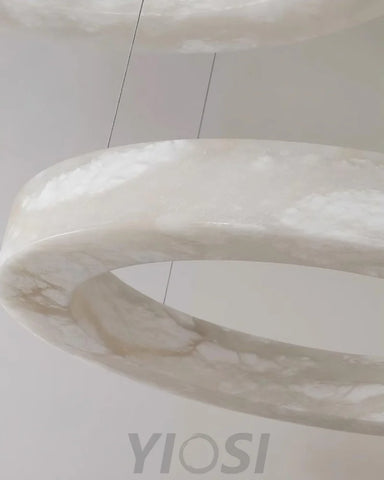 Marika Alabaster Ring Chandelier - Alabaster, Alabaster Chandelier-1-Yiosilamp