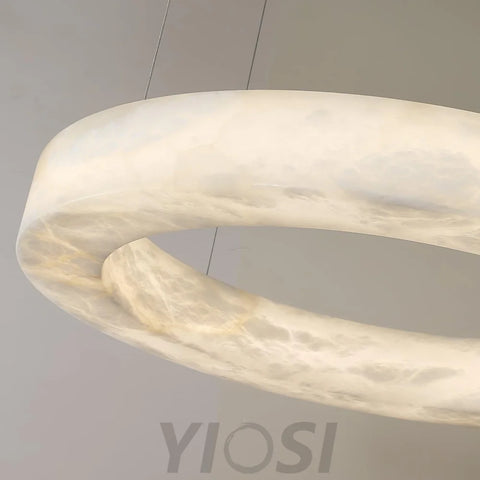 Marika Alabaster Ring Chandelier - Alabaster, Alabaster Chandelier-1-Yiosilamp