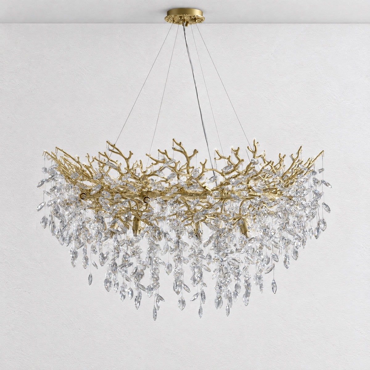 Marquise Branch Semicircle Round Pendant 1200 - Copper – lights off