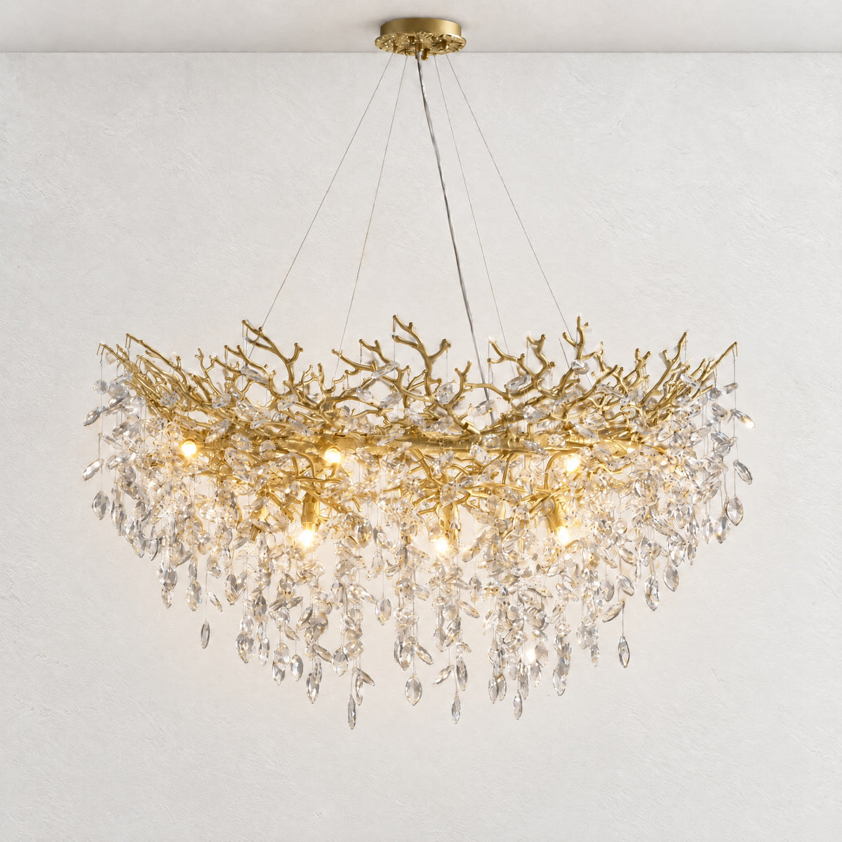 Marquise Branch Semicircle Round Pendant 1200 - Copper – lights on