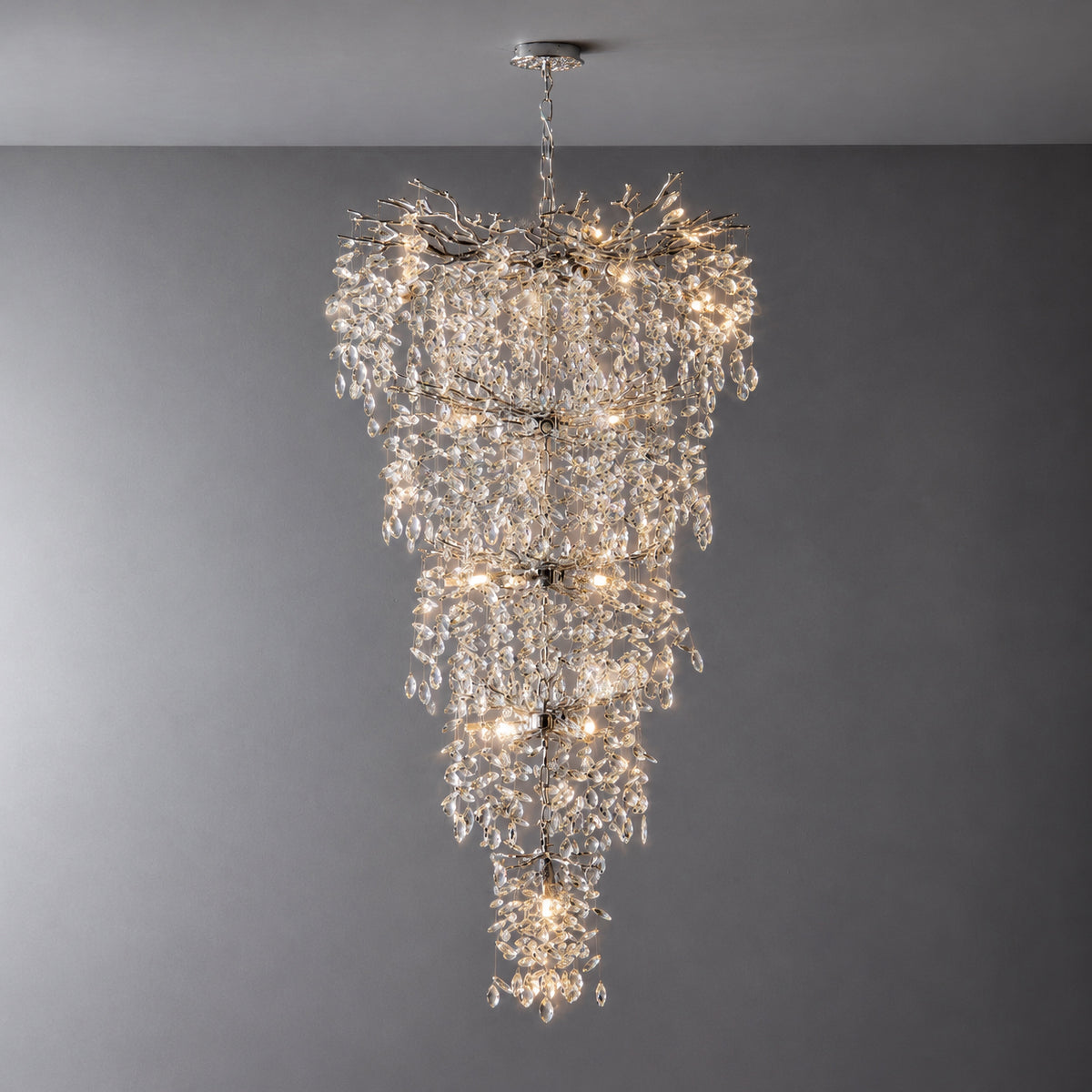 Marquise Branch Staircase Chandelier 760 - Silver