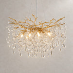 Marquise Round Pendant 760 - Gold (New Color) on a light warm plaster wall