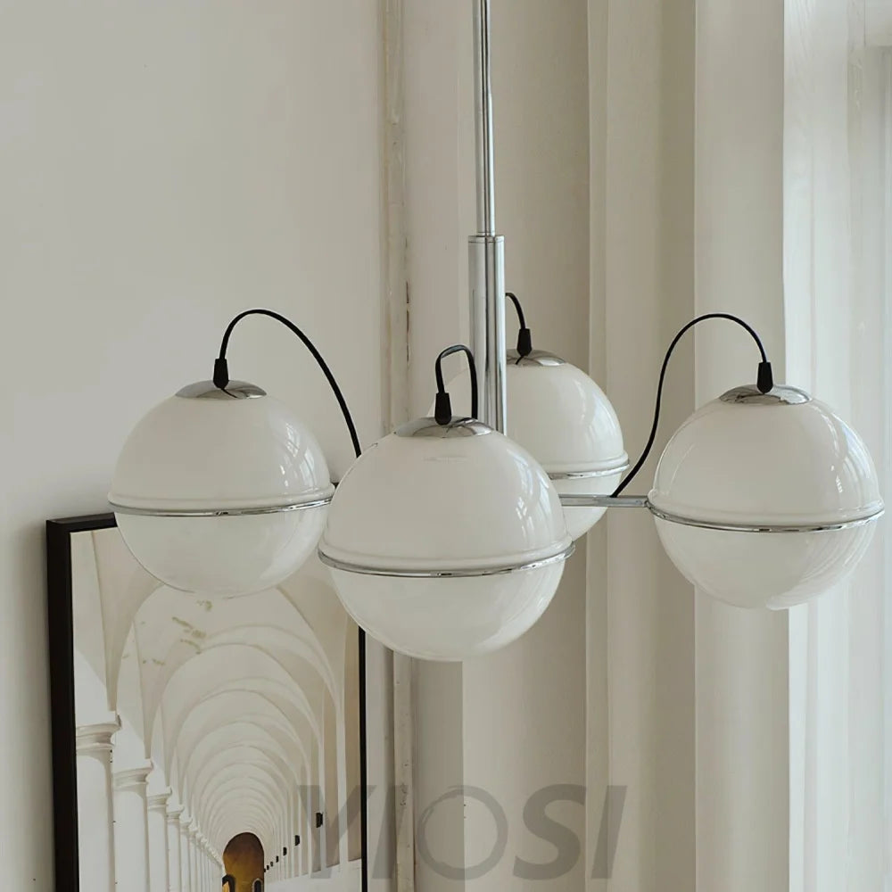 McCarren Chandelier ∅ 20.5″ - Bend, Marshmallow Chandelier-1-Yiosilamp