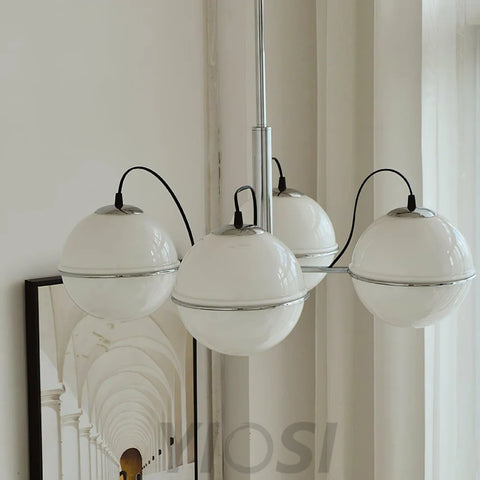 McCarren Chandelier ∅ 20.5″ - Bend, Marshmallow Chandelier-1-Yiosilamp