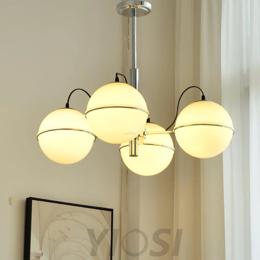 McCarren Chandelier ∅ 20.5″ - Bend, Marshmallow Chandelier-1-Yiosilamp