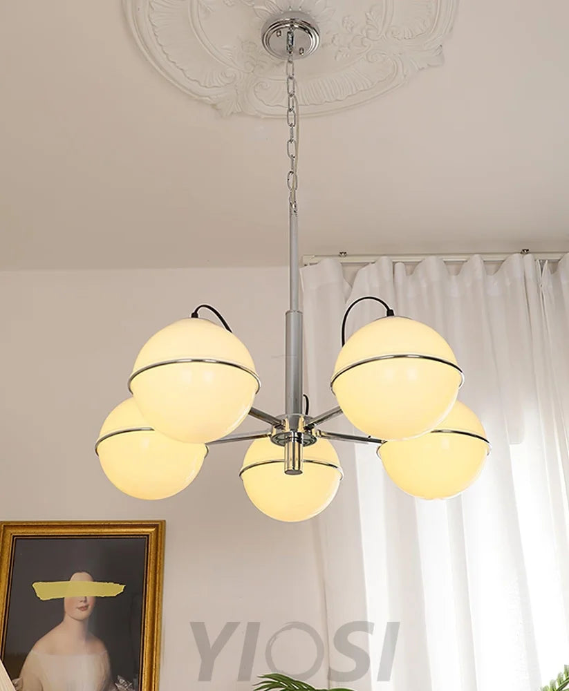 McCarren Chandelier ∅ 20.5″ - Bend, Marshmallow Chandelier-1-Yiosilamp