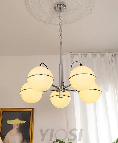 McCarren Chandelier ∅ 20.5″ - Bend, Marshmallow Chandelier-1-Yiosilamp