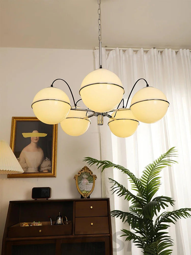 McCarren Chandelier ∅ 20.5″ - Bend, Marshmallow Chandelier-1-Yiosilamp