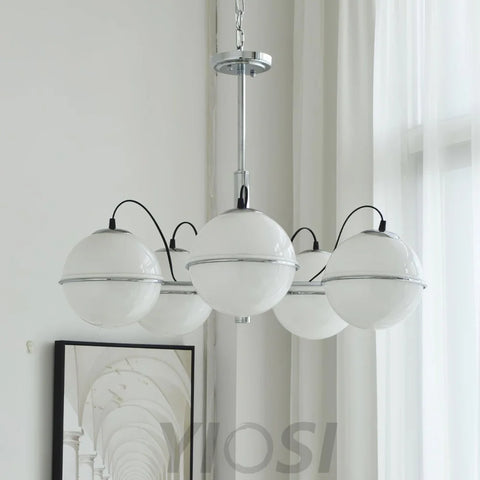 McCarren Chandelier ∅ 20.5″ - Bend, Marshmallow Chandelier-1-Yiosilamp
