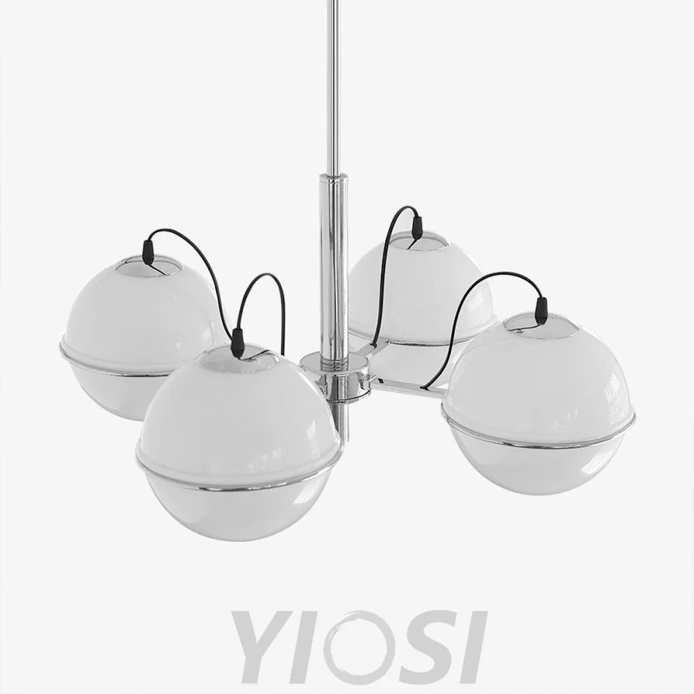 McCarren Chandelier ∅ 20.5″ - Bend, Marshmallow Chandelier-1-Yiosilamp
