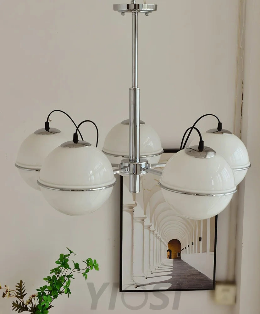 McCarren Chandelier ∅ 20.5″ - Bend, Marshmallow Chandelier-1-Yiosilamp