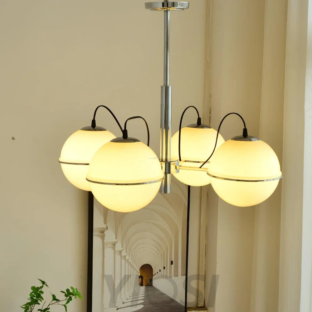 McCarren Chandelier ∅ 20.5″ - Bend, Marshmallow Chandelier-1-Yiosilamp