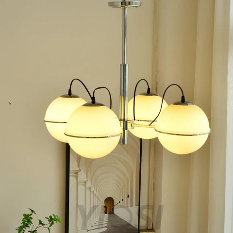 McCarren Chandelier ∅ 20.5″ - Bend, Marshmallow Chandelier-1-Yiosilamp
