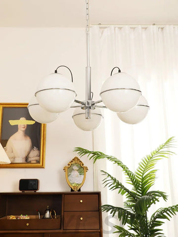 McCarren Chandelier ∅ 20.5″ - Bend, Marshmallow Chandelier-1-Yiosilamp