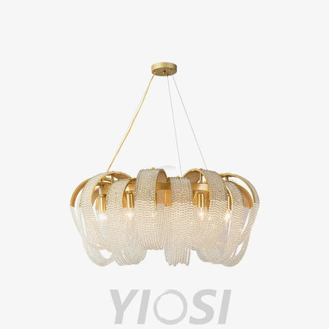 Mesh Crystal Chandelier with 1/6/9 heads - Crystals-1-Yiosilamp