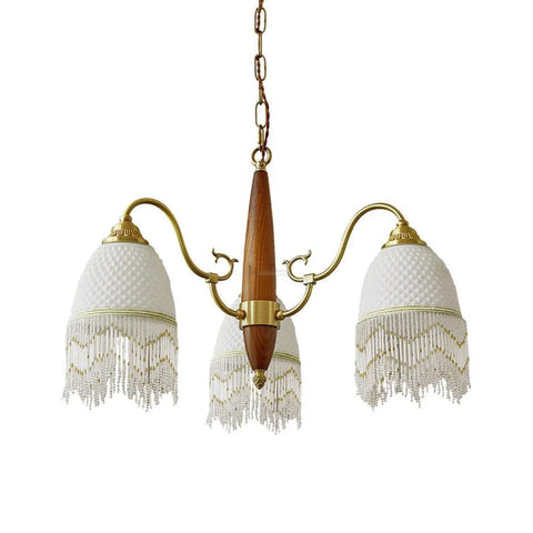 Mesh Tassel Glass Chandelier ∅ 19.7″ - Tassel-1-Yiosilamp