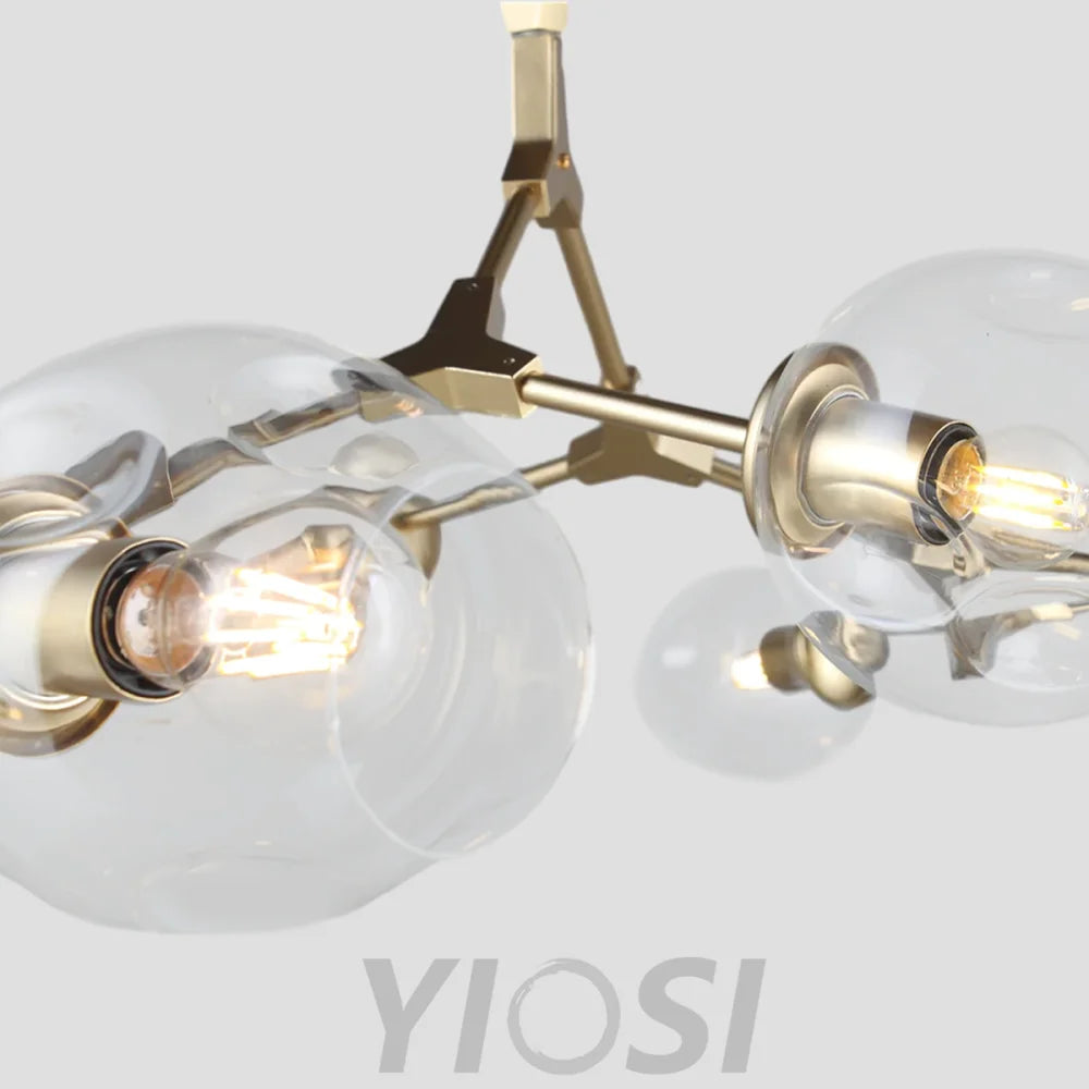 Metal Horizontal Globe Bubble Chandelier - Frown-1-Yiosilamp