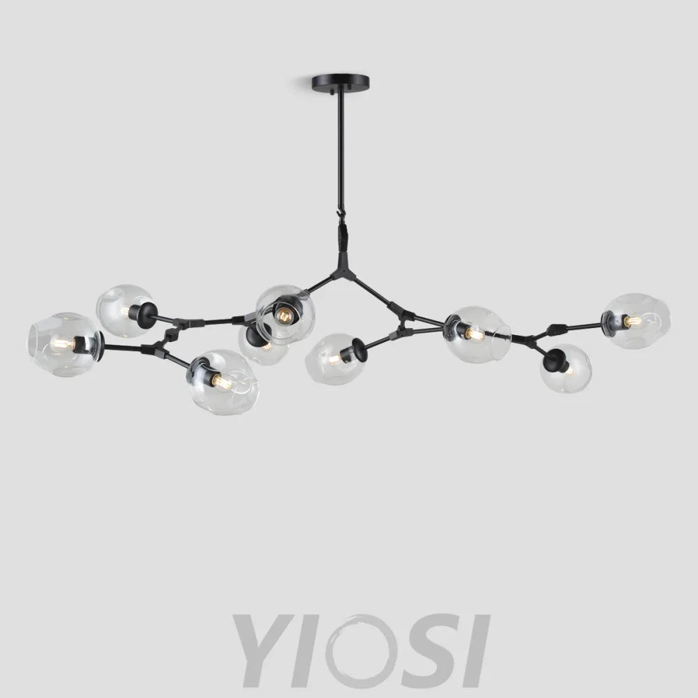 Metal Horizontal Globe Bubble Chandelier - Frown-1-Yiosilamp